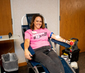 Amy Mensen Donating Blood 092425